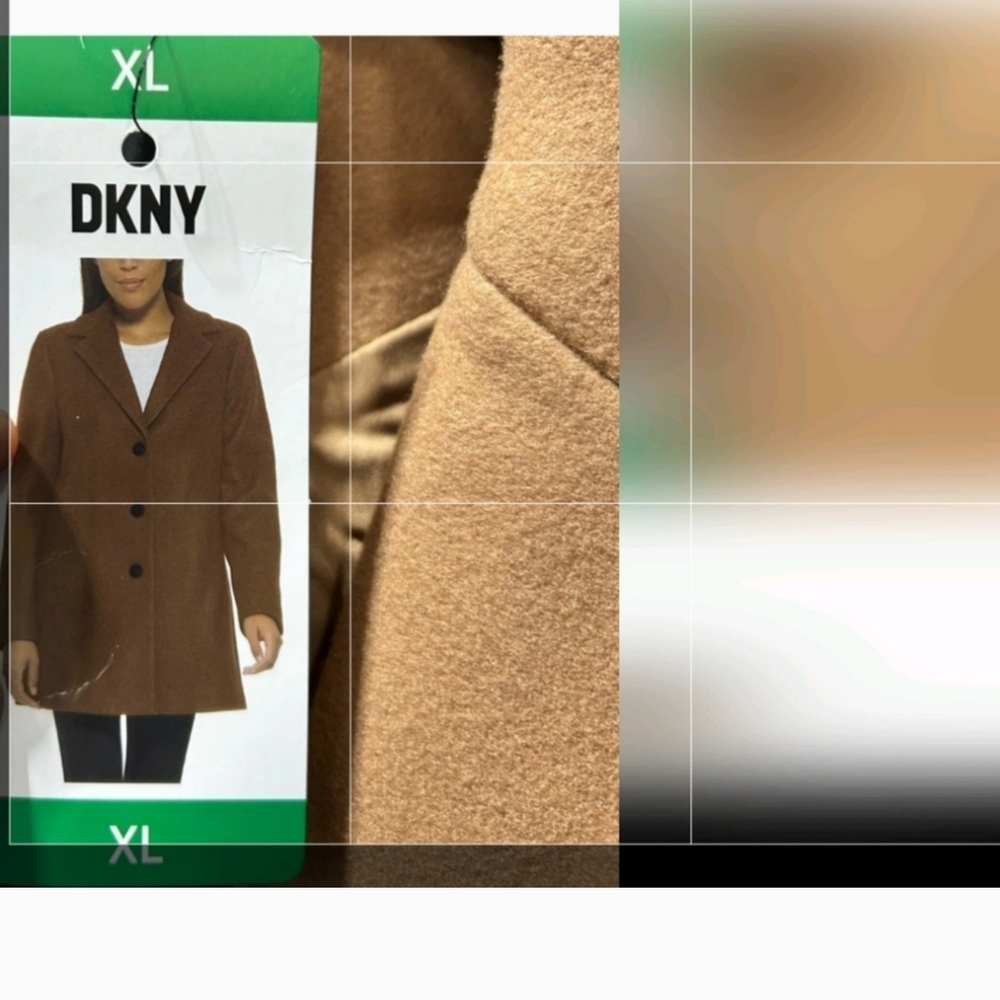 DKNY Ladies Wool Blend Coat - camel - Picture 3 of 4